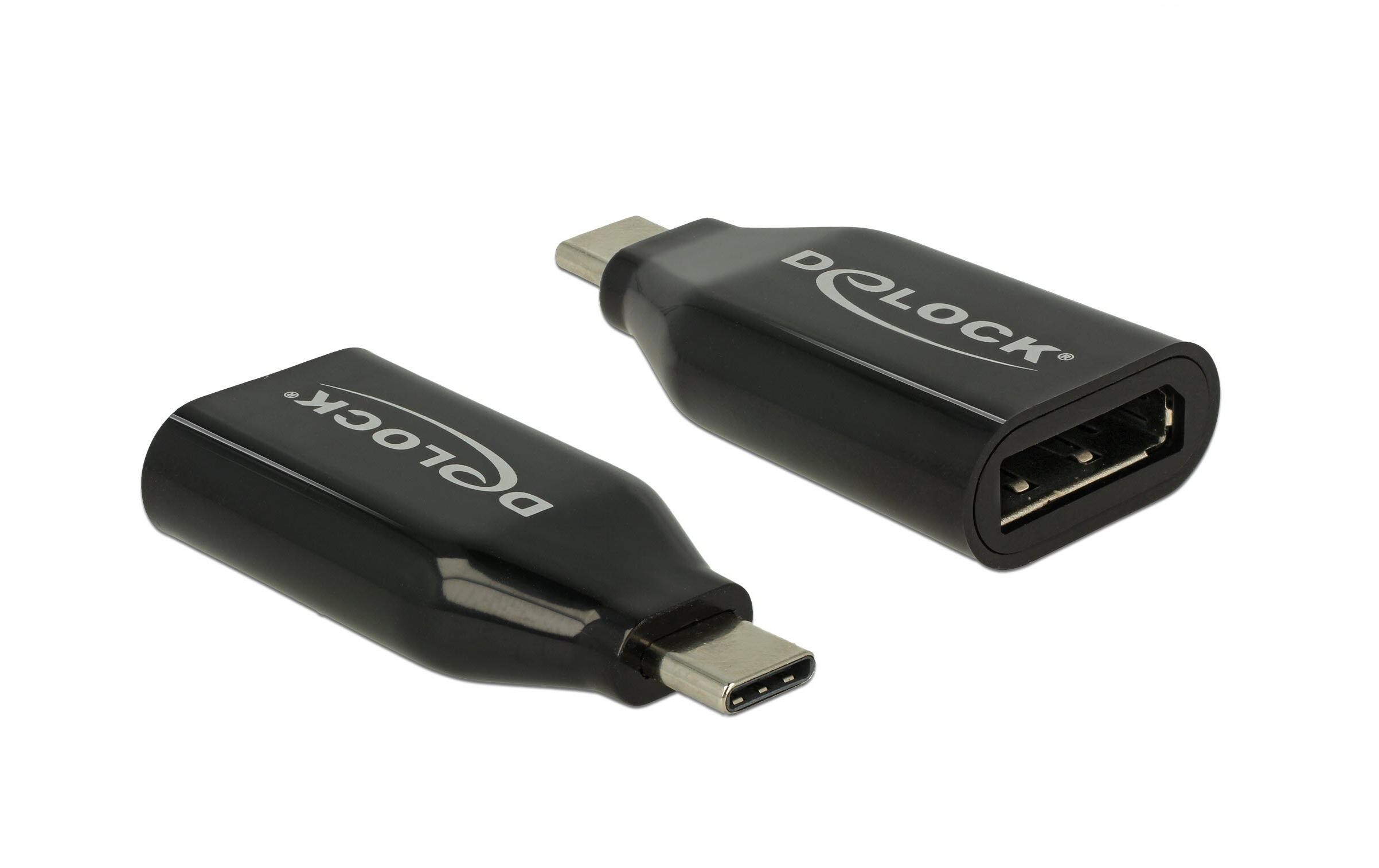 Adapter 4K 60Hz USB Type-C - DisplayPortDelock Adapter USB Type-C Stecker zu DisplayPort Buchse (DP Alt Mode) 4K 60 Hz