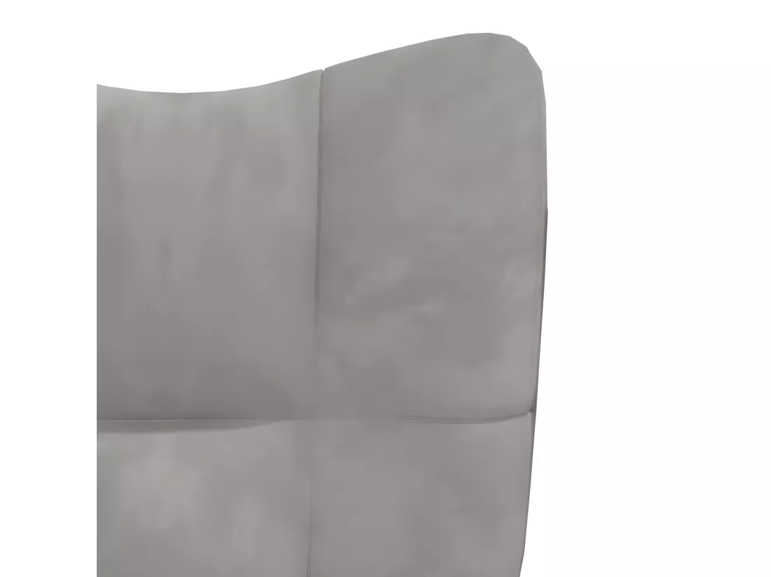 Chaise de relaxation Gris clair Velours