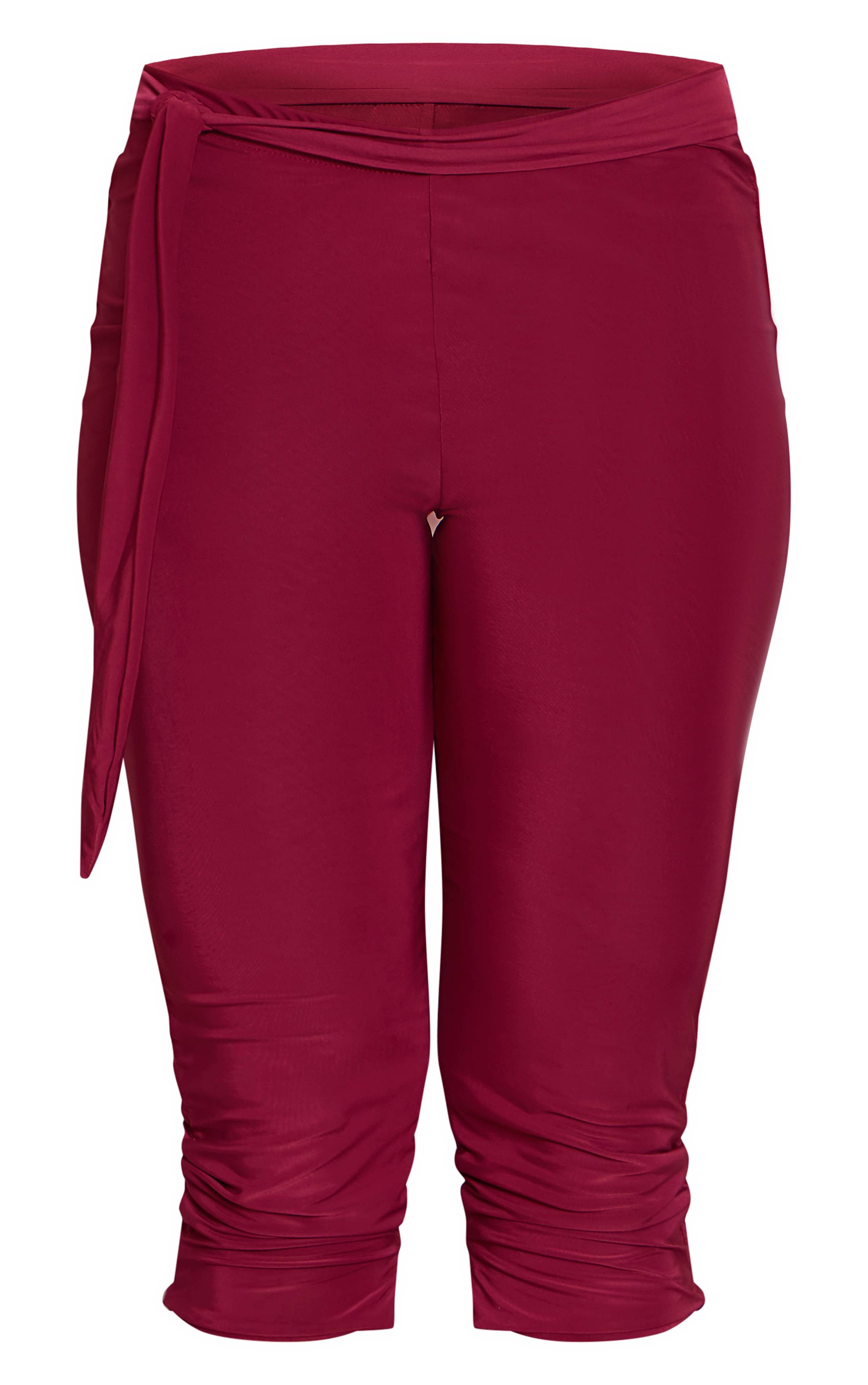 Prune Legging Capri À Taille Enveloppante Double Épaisseur