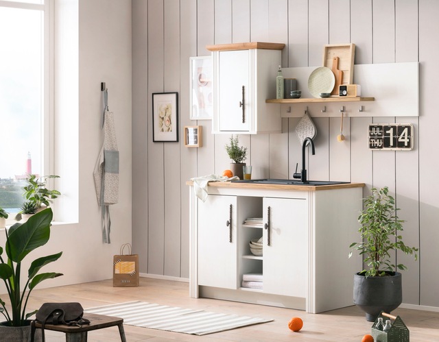 KOCHSTATION Wandregal »KS-Westminster« Breite 130 cm, mit 5 Haken, exclusiv by Otto