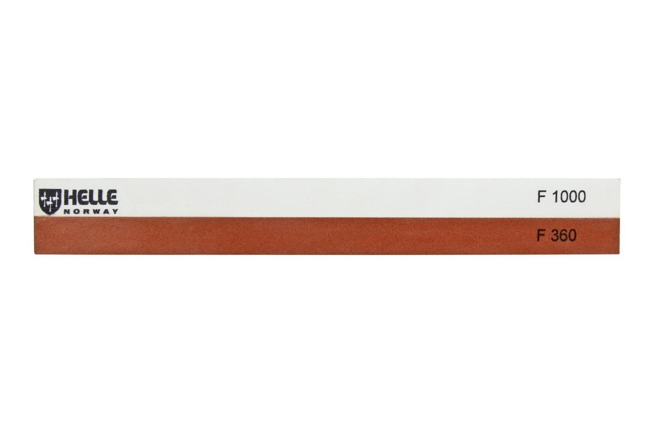 Helle Sharpening Stone L 300311 slijpsteen korrel 360/1000, lederen schede