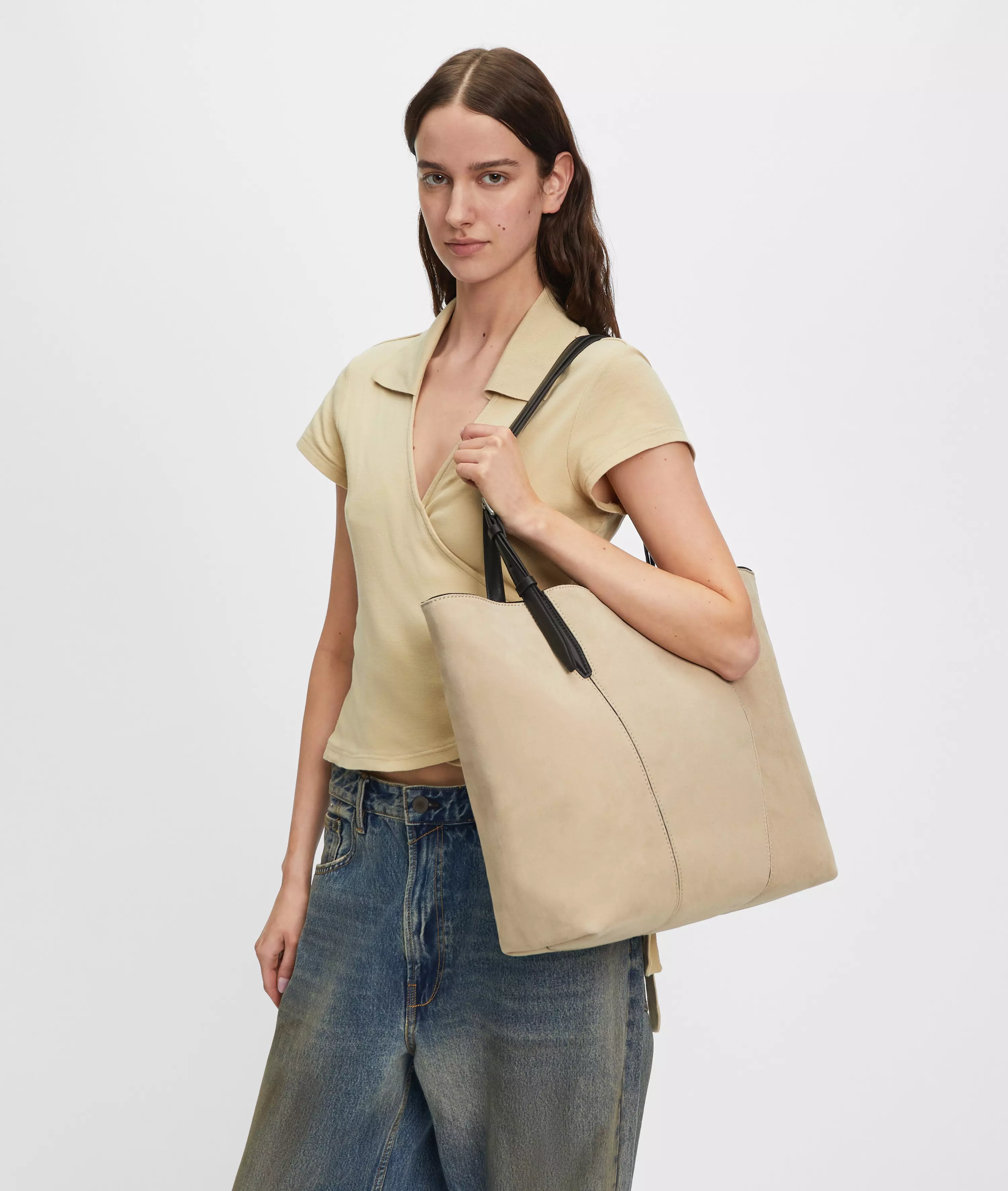 Una Shopper M Large shopper in suede look