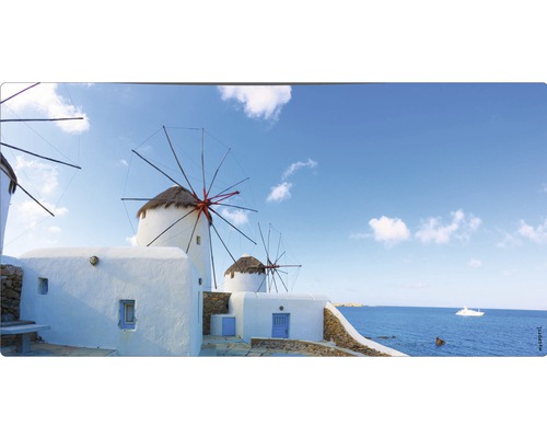 Badkamer achterwand mySPOTTI aqua Griekenland 90x45 cm