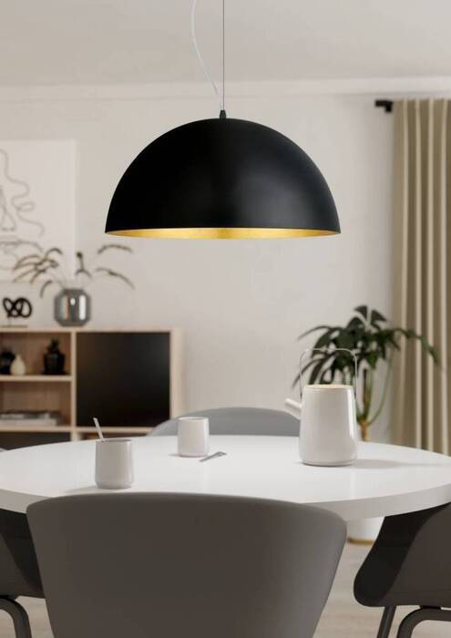 Eglo Gaetano 1 pendel Ø53 cm sort/guld