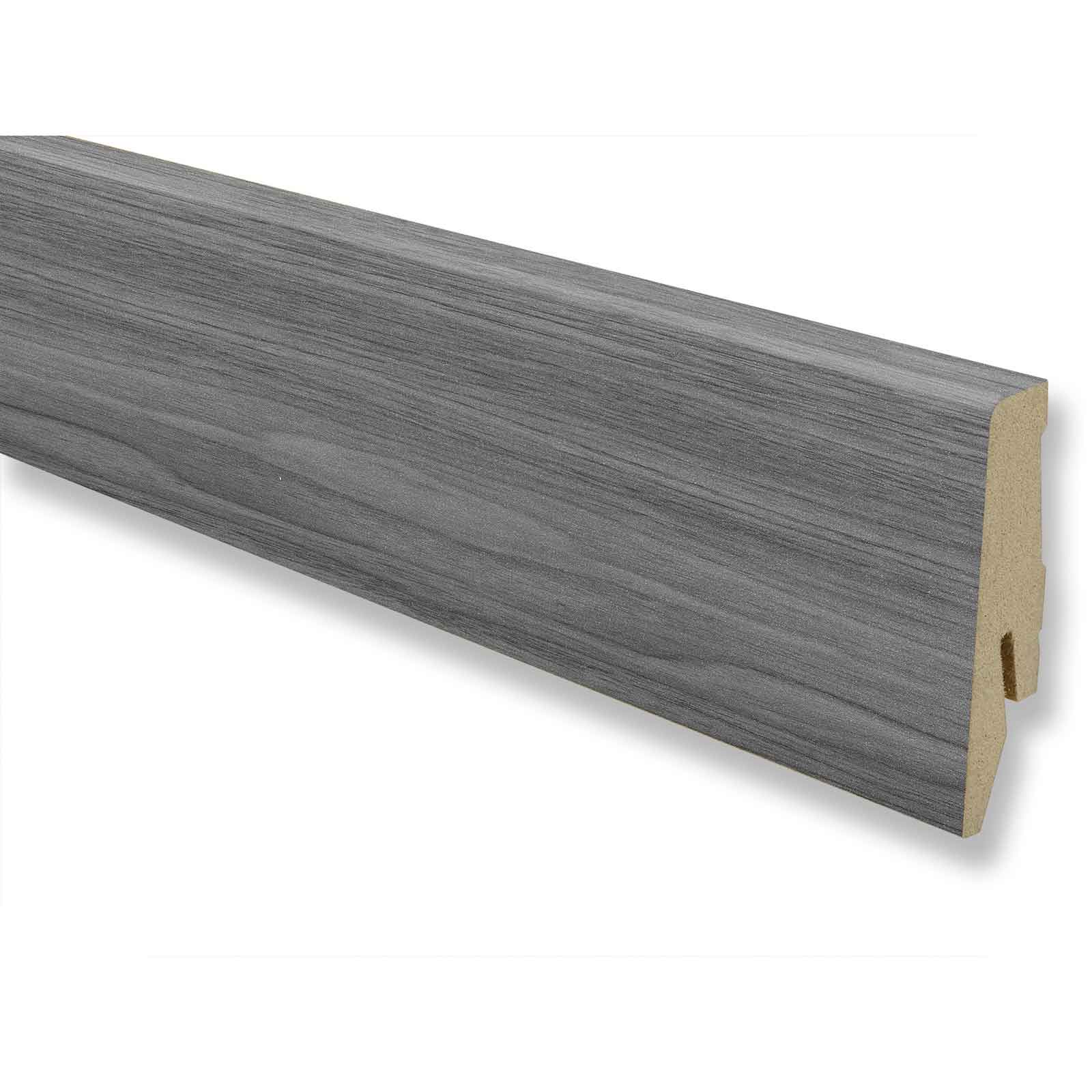 Sockelleiste - Eiche Rauchgrau - 250 cm lang
