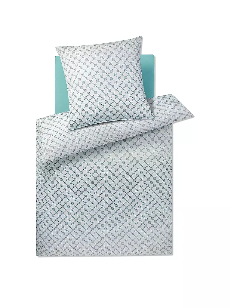 JOOP Satin Bettwäsche 200x200cm CORNFLOWER GLEAM Aqua  mint
