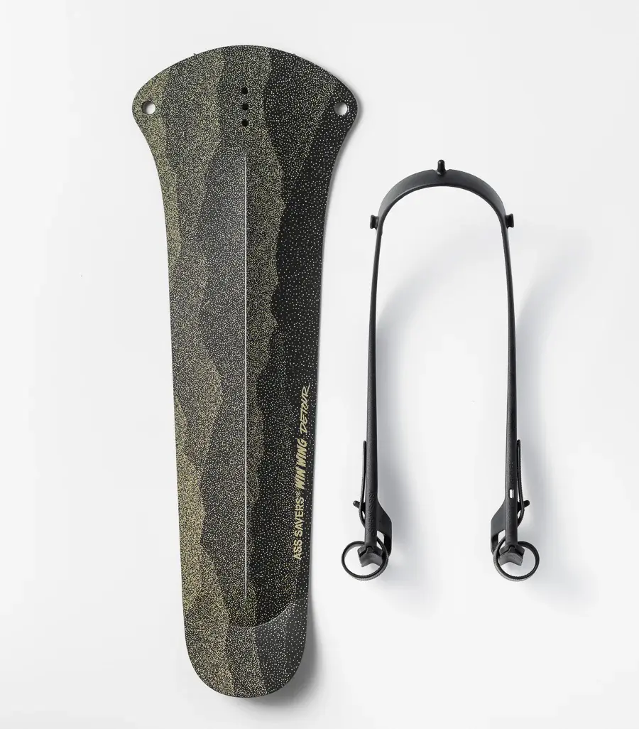 Ass Savers Mini Achterspatbord WGS-2 Win Wing Gravel Zwart/Multi