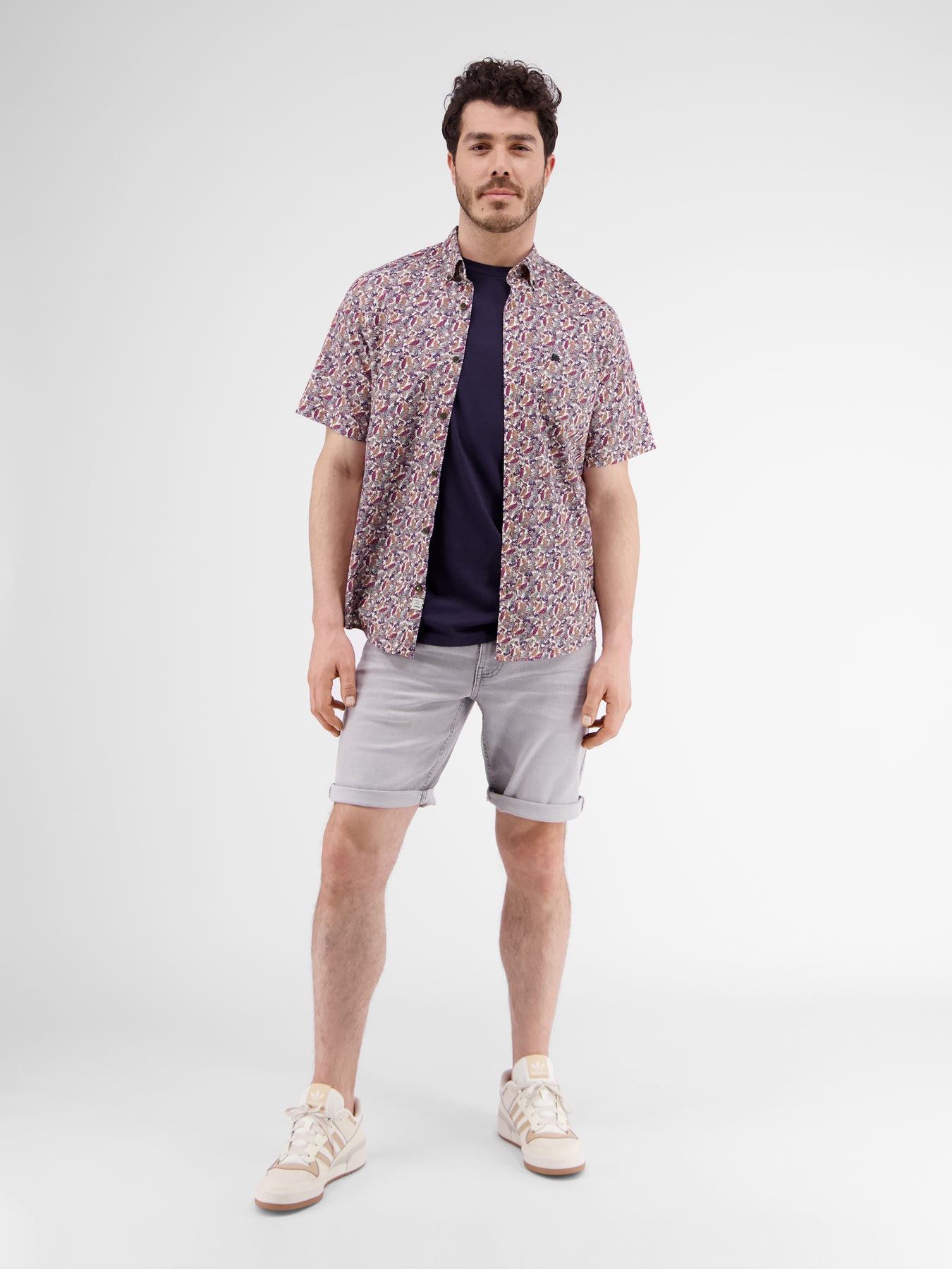 Halbarmhemd mit floralem Print