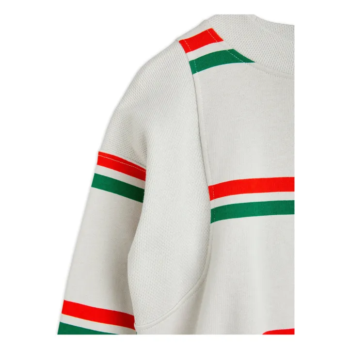 Mini Rodini Sweat Coton Bio Rayure | Gris