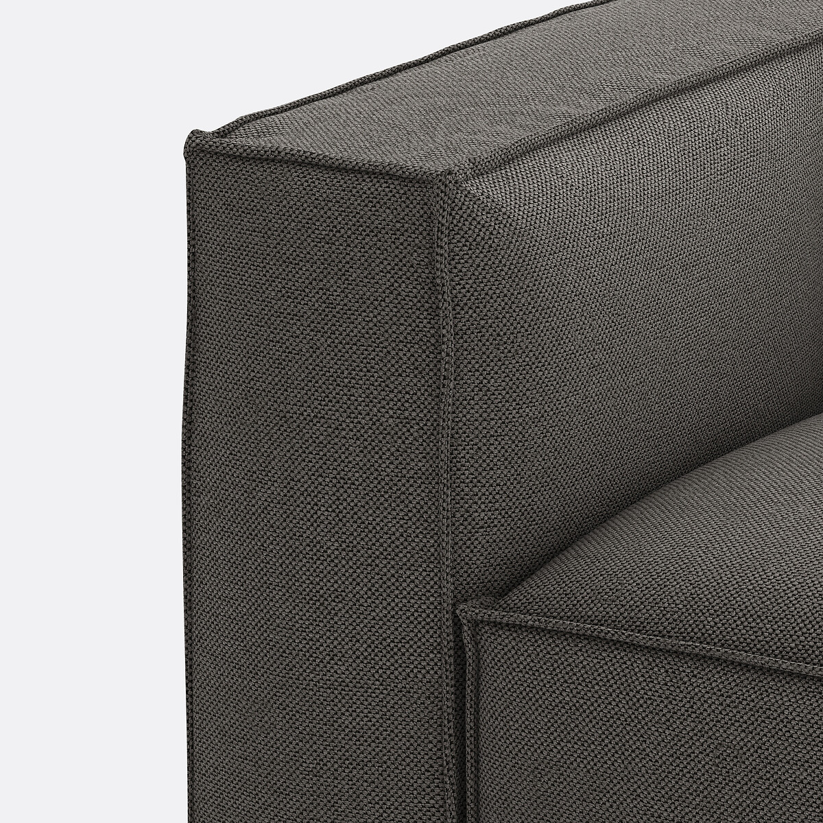 LA REDOUTE INTERIORS<br>Sofá modular de 3 lugares com pufe, tecido texturizado Seven