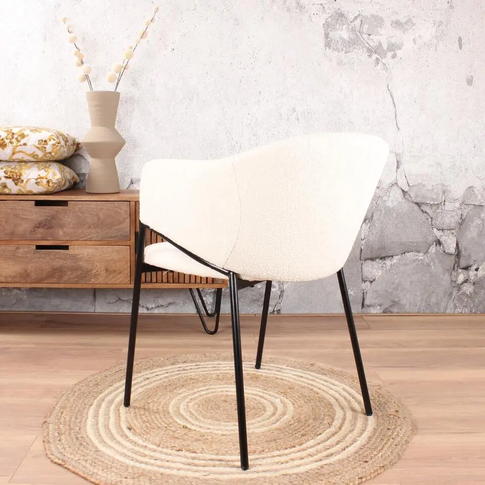 DS4U - Elza eetkamerstoel boucle wit