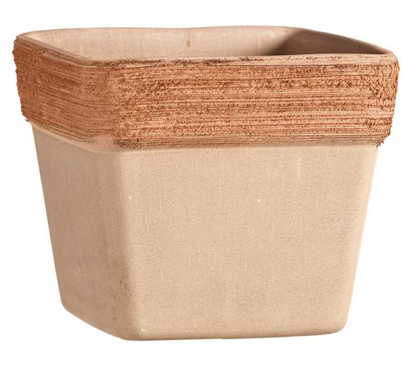 Degrea Terrakotta-Topf Graffiato, quadratisch,