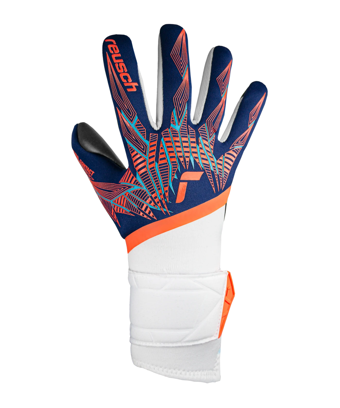 Reusch Pure Contact Gold TW-Handschuhe Kids Night Spark 2024 Blau Orange Schwarz F4848