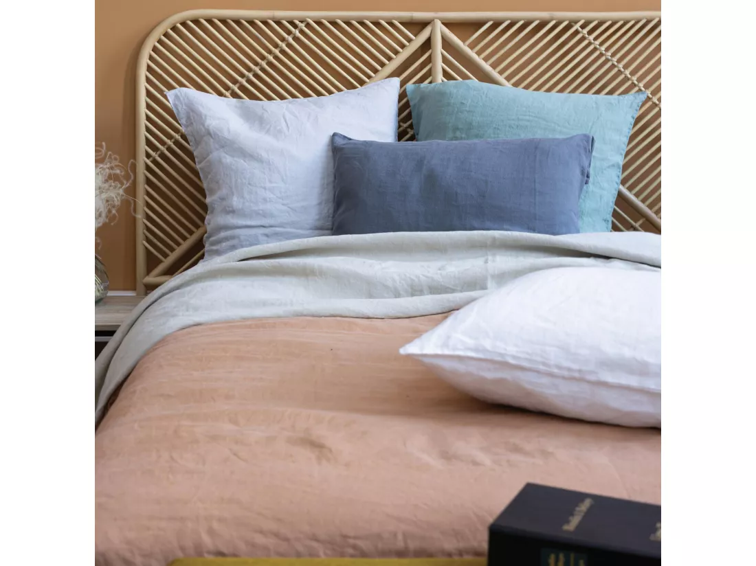 Drap plat Kala blanc 240 x 300 cm Vivaraise