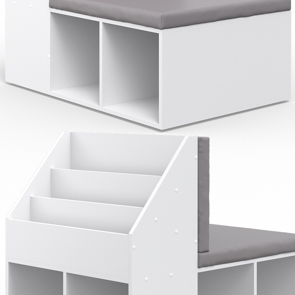 VICCO Kinderregal ONIX mit Sitzbank Kindersitzbank Spielzeug Kinderzimmerregal