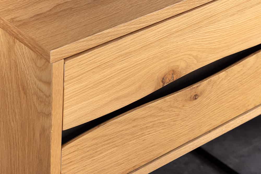 Hängendes TV-Lowboard LIVING EDGE 160cm natur schwarz Wildeiche geölt Baumkante