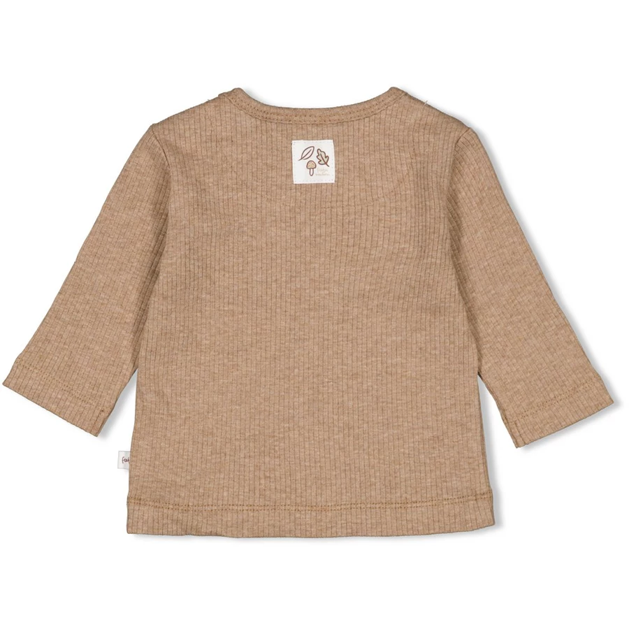 Feetje Langarmshirt Little Forest Friends Taupe Melange
