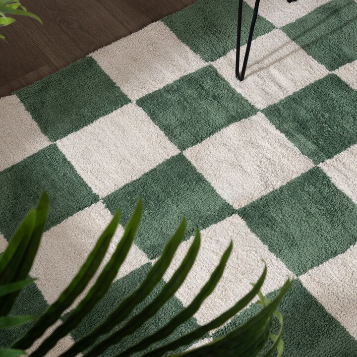 Checkerboard vloerkleed - Blox Groen