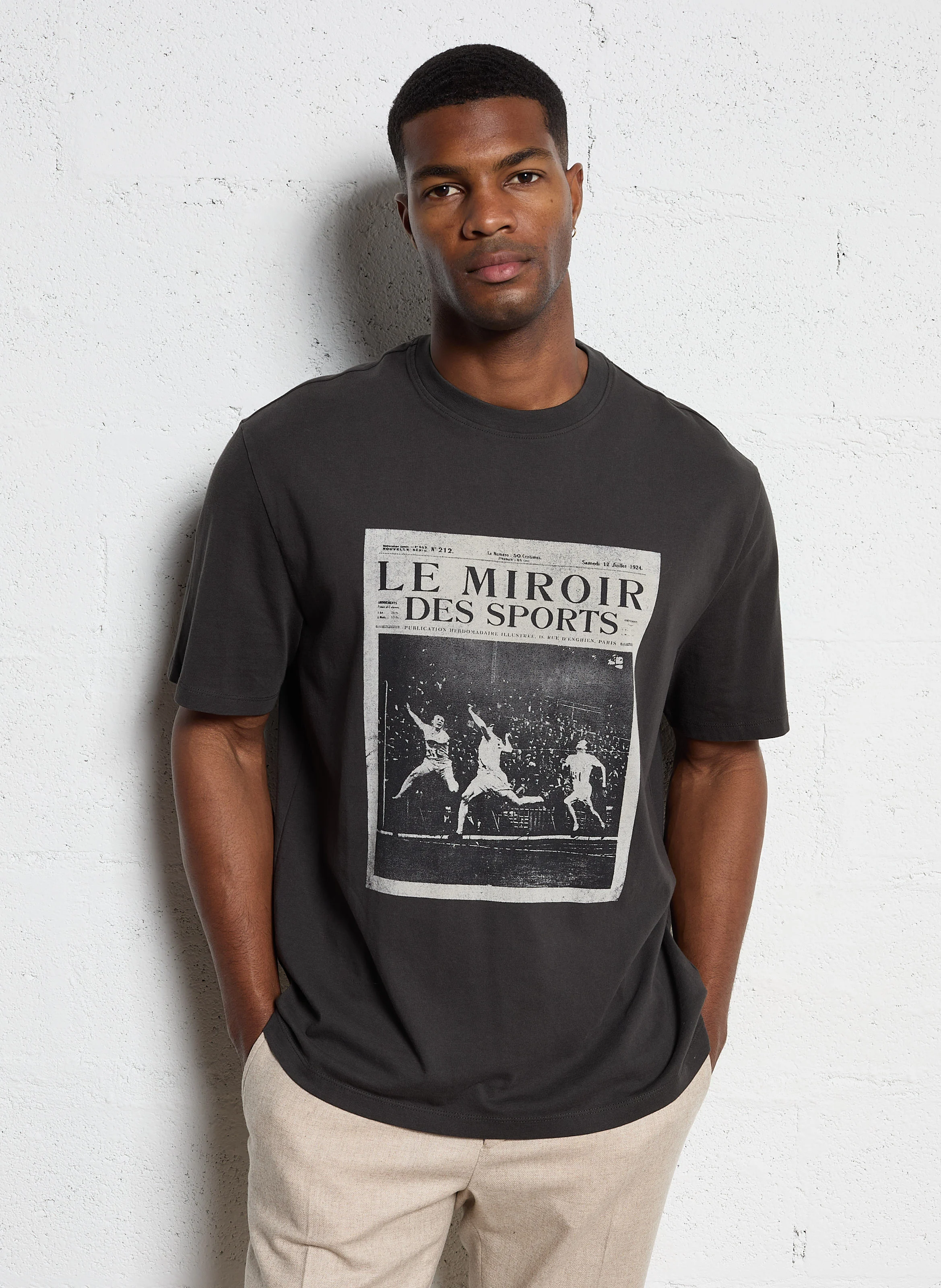 Tee-shirt imprimé en coton | Gris