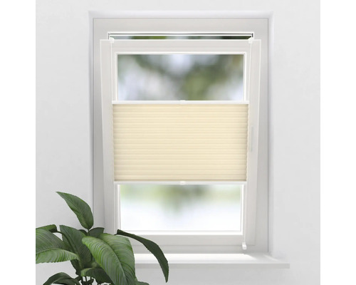 Soluna plisségordijn met zijspanning, beige 40x130 cm