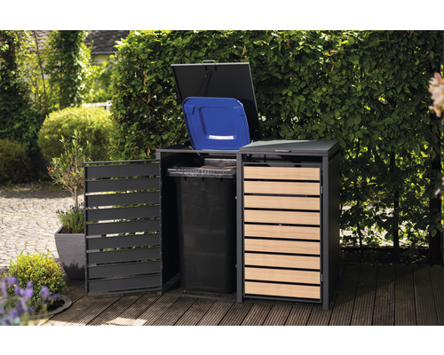 WESTMANN bakkenopbergbox inclusief gasveren en dekseldempers, 132 x 80 x 116 cm, antraciet