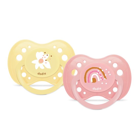 Lot de 2 sucettes Anatomiques   Aléatoire        18 mois +   de               Dodie