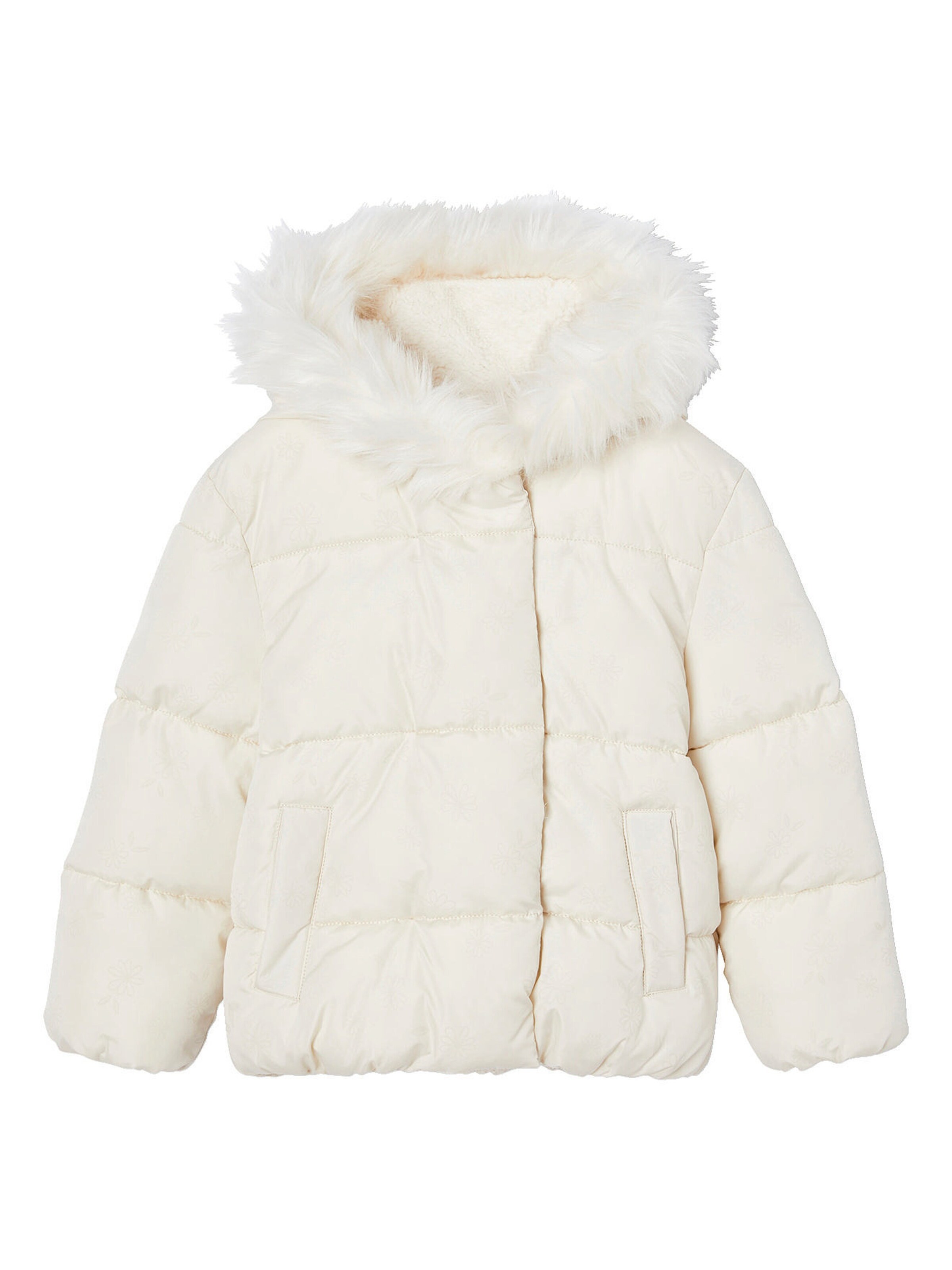 Vertbaudet Mädchen Steppjacke mit magischem Farbwechsel, Recycling-Polyester vanille