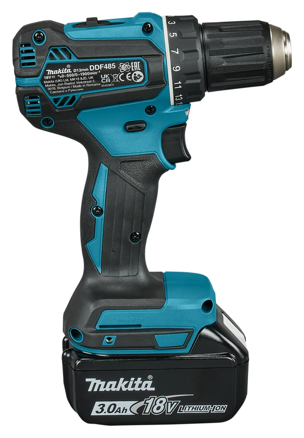 Makita DDF485SFE 18V Li-Ion accu boor-/schroefmachine set (2x 3.0Ah) in koffer - koolborstelloos