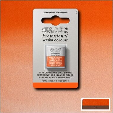 Winsor & Newton - Akvarelfarve 1/2 Blok - Winsor Orange