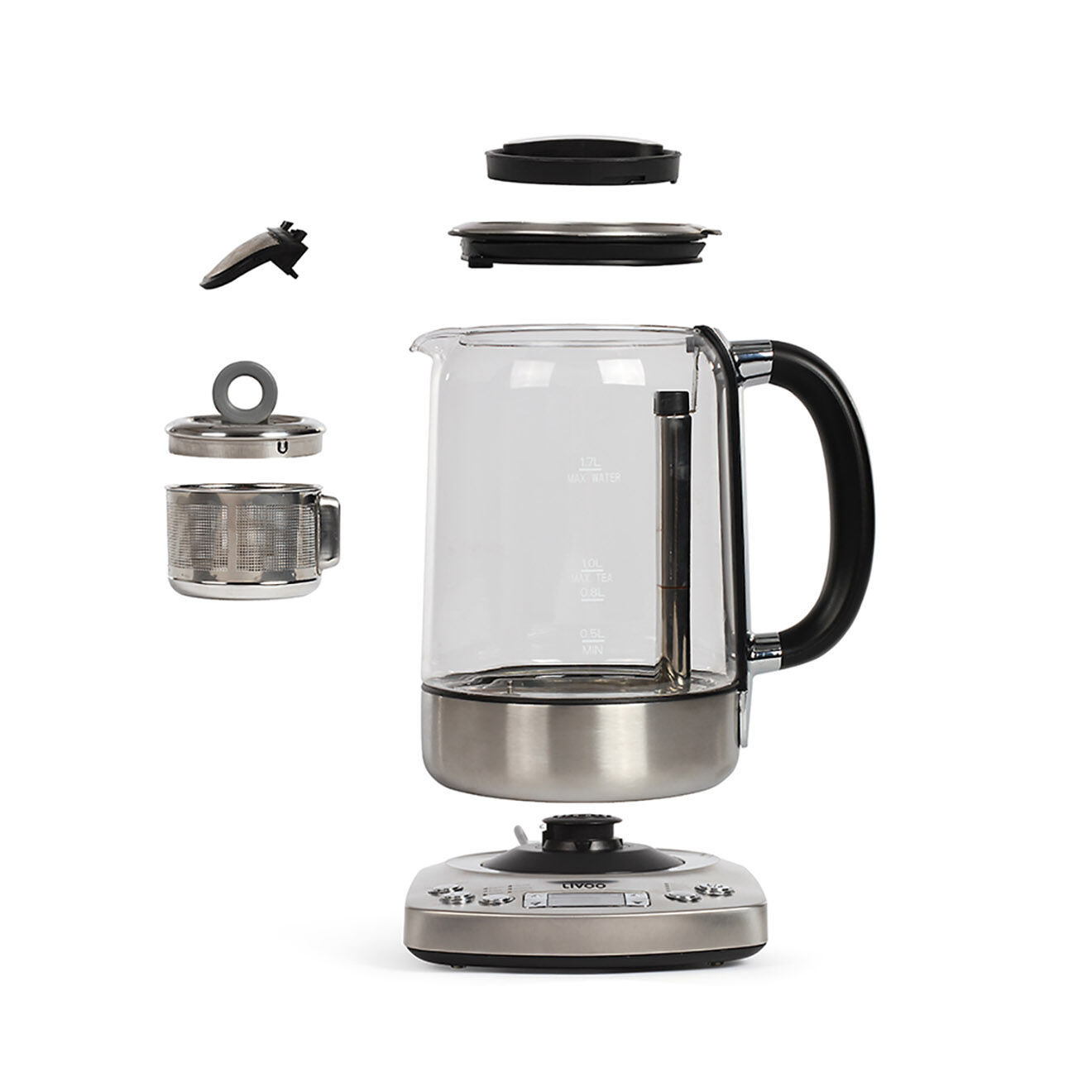 Livoo Bouilloire  théière automatique gris