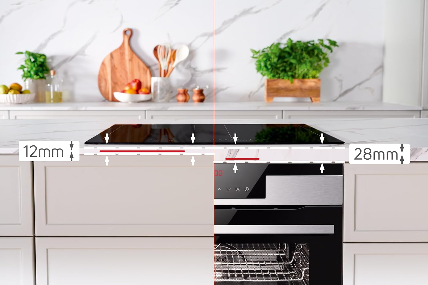 Amica KMI 772 660 C Autarkes Induktionskochfeld / 60 cm breit / 14 Leistungsstufen/Boosterfunktion/Pausefunktion/Kindersicherung/Rahmenlos/schwarz