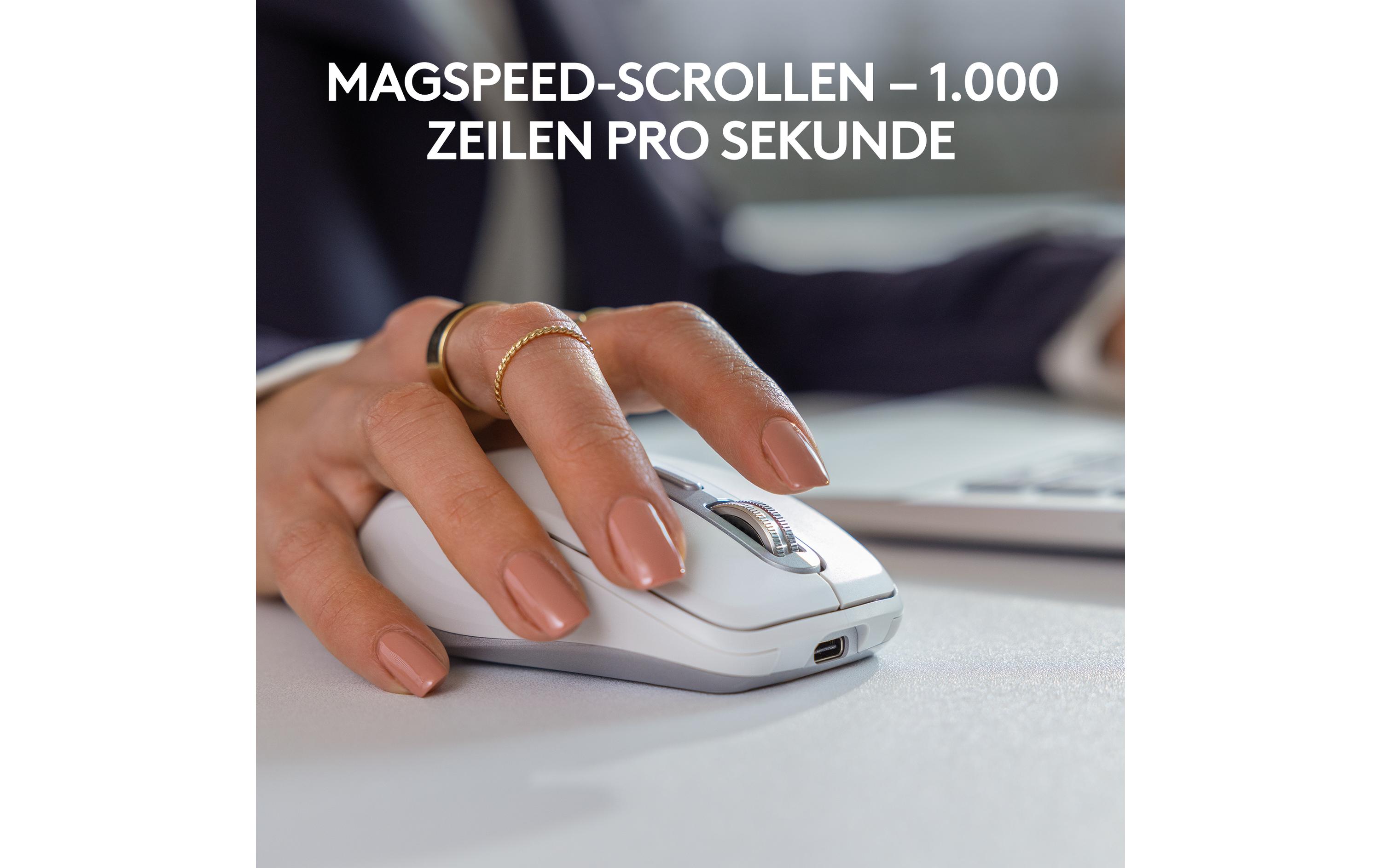 Mobile Maus MX Anywhere 3s for Business Pale GreyKompakte kabellose Performance-Maus mit 8K DPI-Sensor