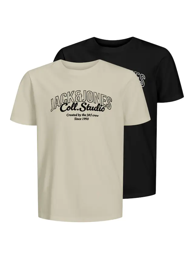 Jack & Jones Junior T-Shirt »JJMAKOTO TEE SS CREW NECK 2PK JNR«, 2 Stk.