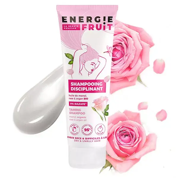 Shampoo Energie Fruit para Cabelos Secos e Rebeldes com Rosa Monoi e Óleo de Argan Orgânico 250ml