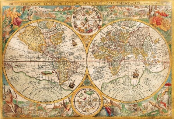Clementoni Puslespil - Ancient Map - High Quality - 2000 Brikker