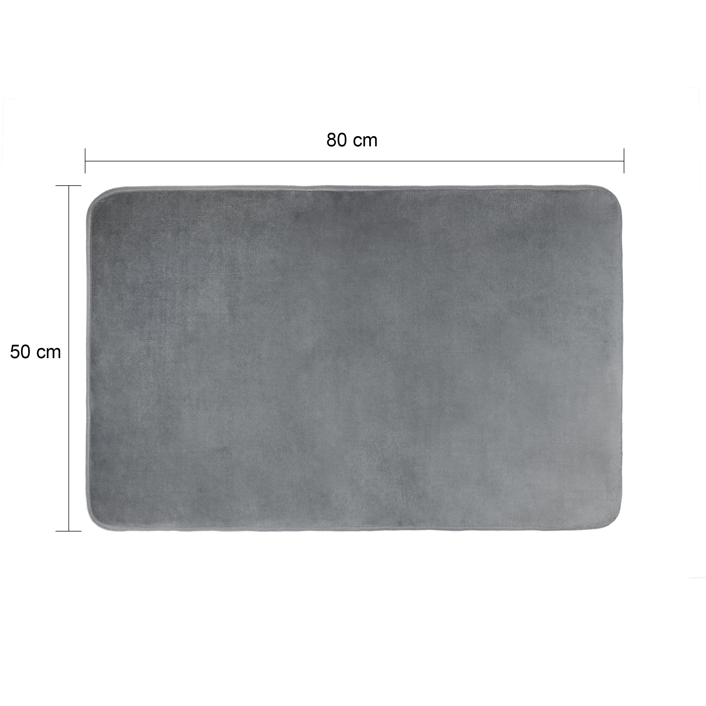 QUVIO Badmat 50 x 80 cm - Grijs