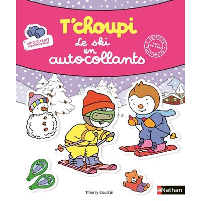 T'Choupi - Le Ski en autocollants
