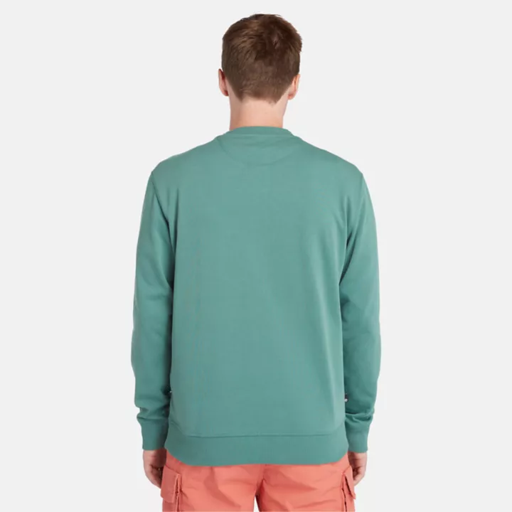 Sweat à col rond et logo Est. 1973 pour homme en bleu sarcelle