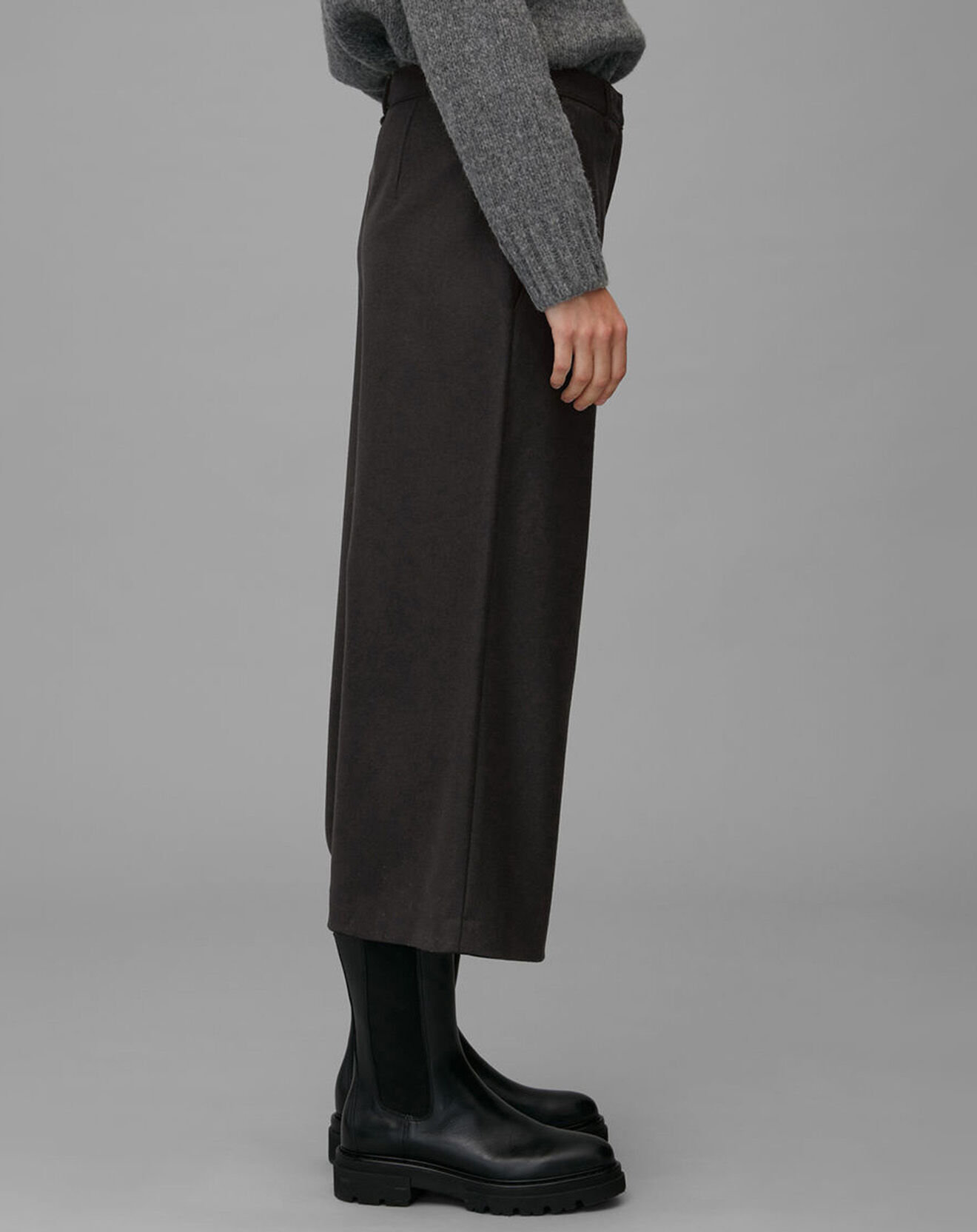 Marc O'Polo Pantalon jupe-culotte en Laine mélangée noir