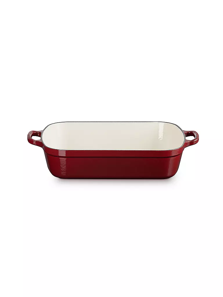 LE CREUSET Gusseisen-Bratreine eckig 33cm SIGNATURE Garnet dunkelrot