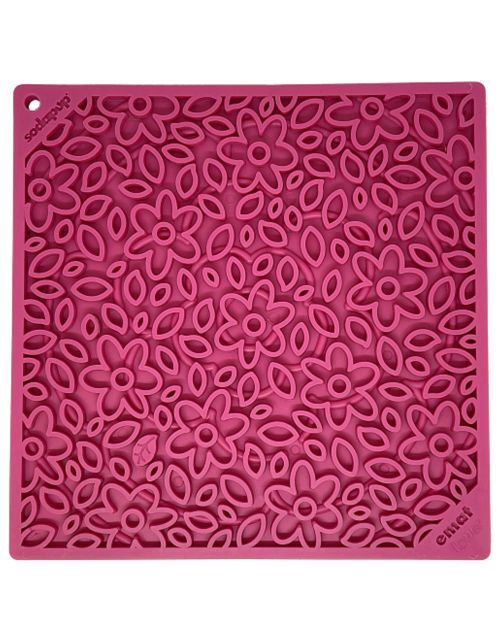 Sodapup Lickmat Flower Power - Hondenvoerbak - Roze Large