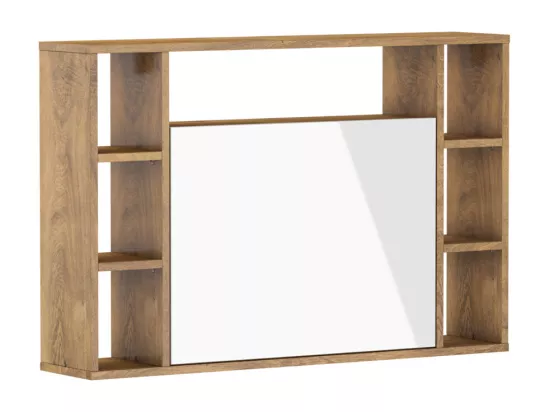 Bureau suspendu MUSE chêne bordeaux / blanc brillant