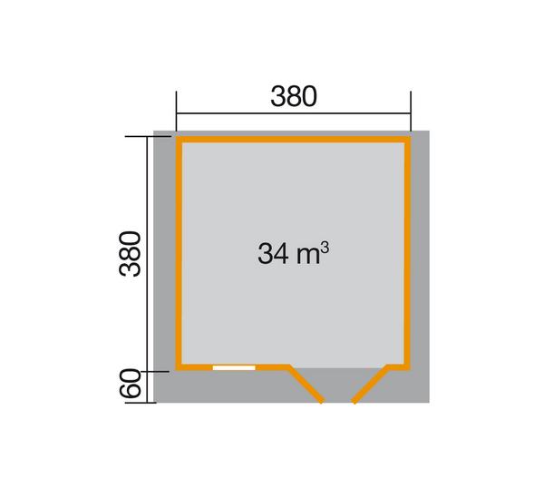 Weka Gartenhaus 136 Gr. 2, ca. B460/H266/T454