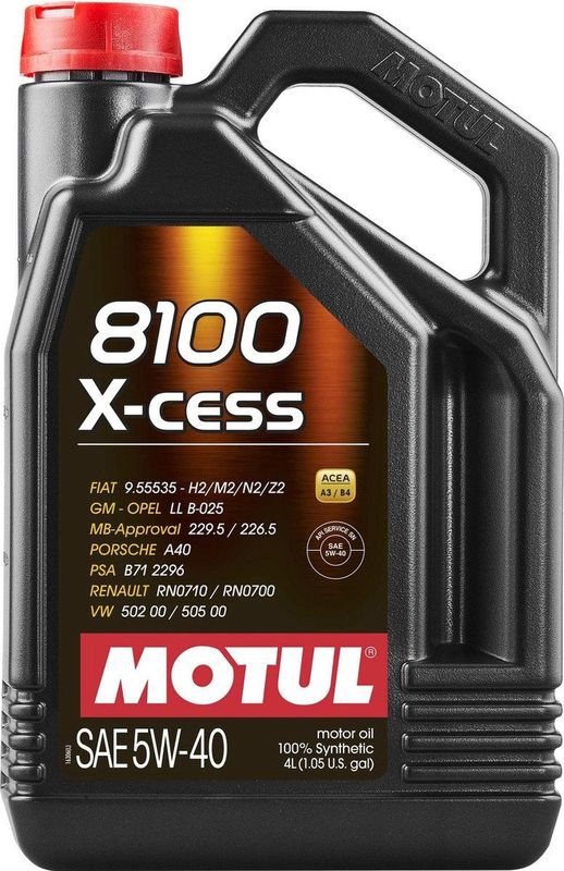 Motorolie - Synthetische Olie - 4 Liter - Viscositeit 5W-40