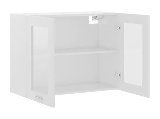 Armoire en verre suspendue Blanc 80x31x60 cm Bois d'ingénierie