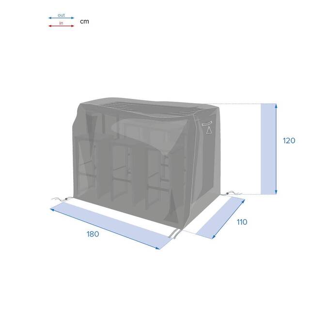 Housse de protection HAMBO pour table haute Gris