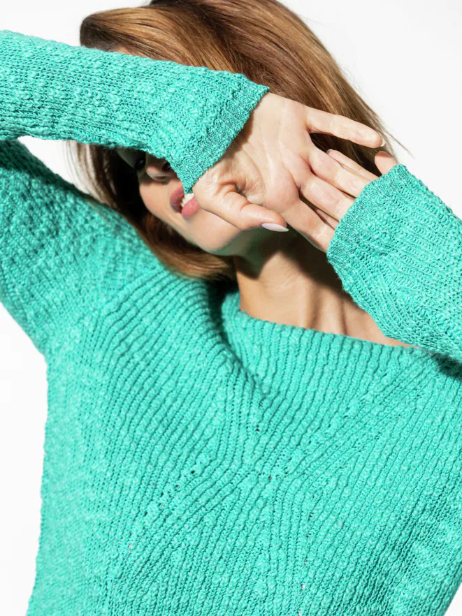 Flammengarn-Pullover