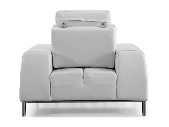 Fauteuil cuir avec dossier avance-recul LOOLAK Blanc