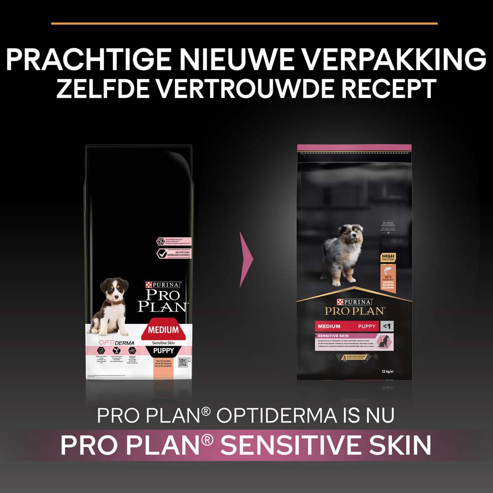 PRO PLAN Sensitive Skin Puppy Medium - Hondenvoer - 3 Kilogram - zalm