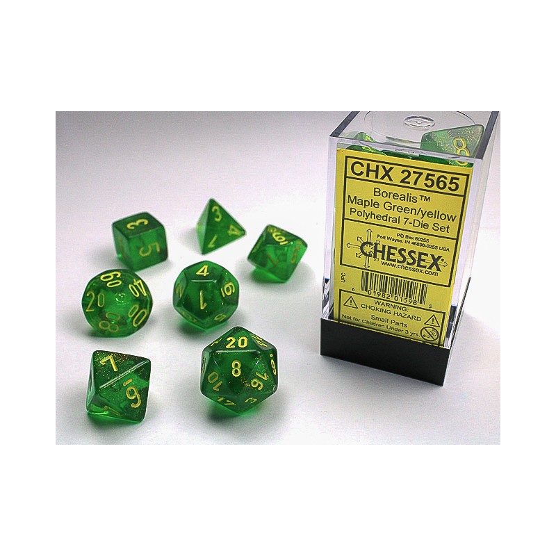 7 dés * Borealis * Maple Green